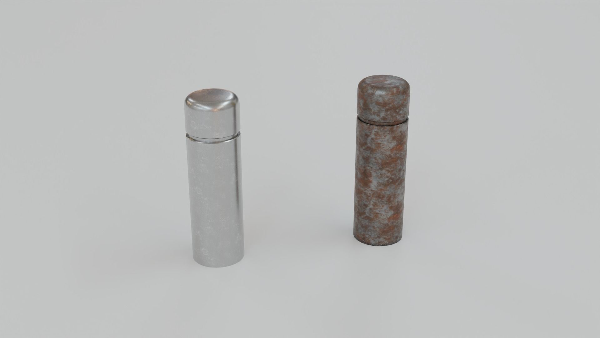 Bollards Pack Low-poly 3D model_11