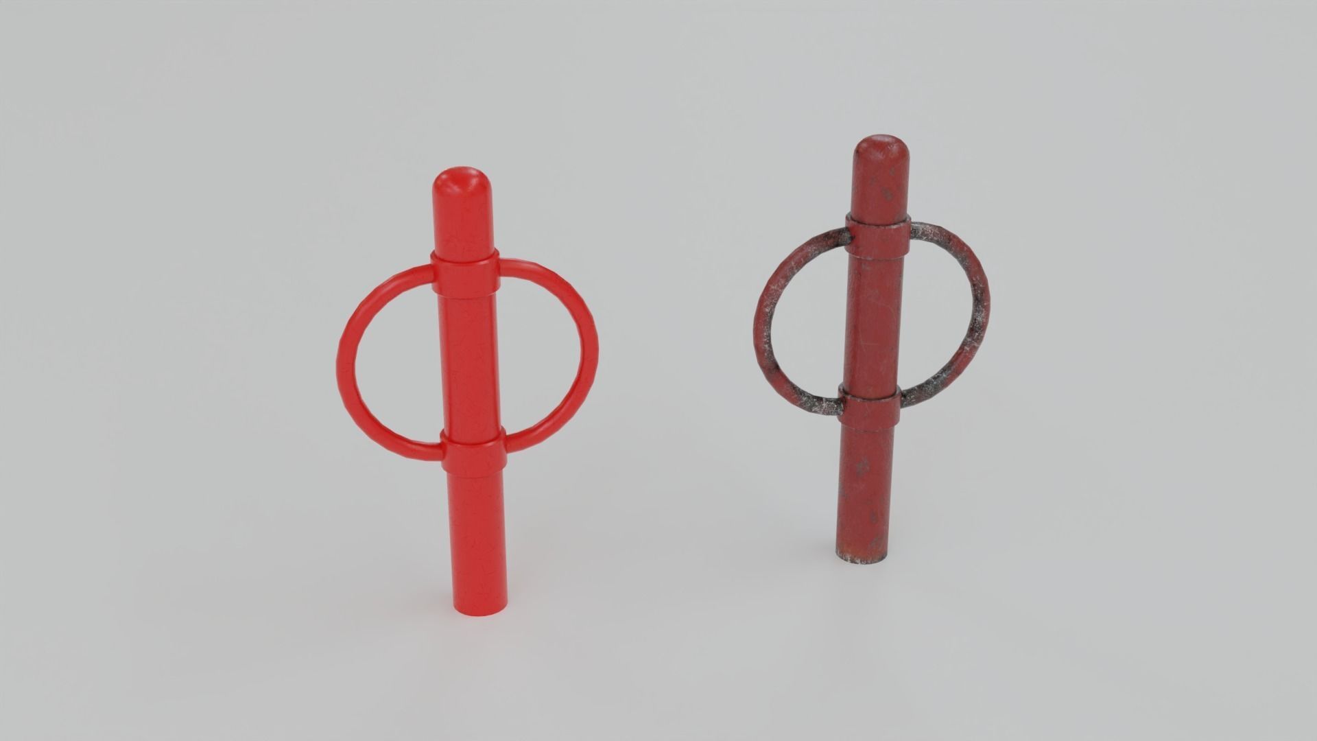 Bollards Pack Low-poly 3D model_3