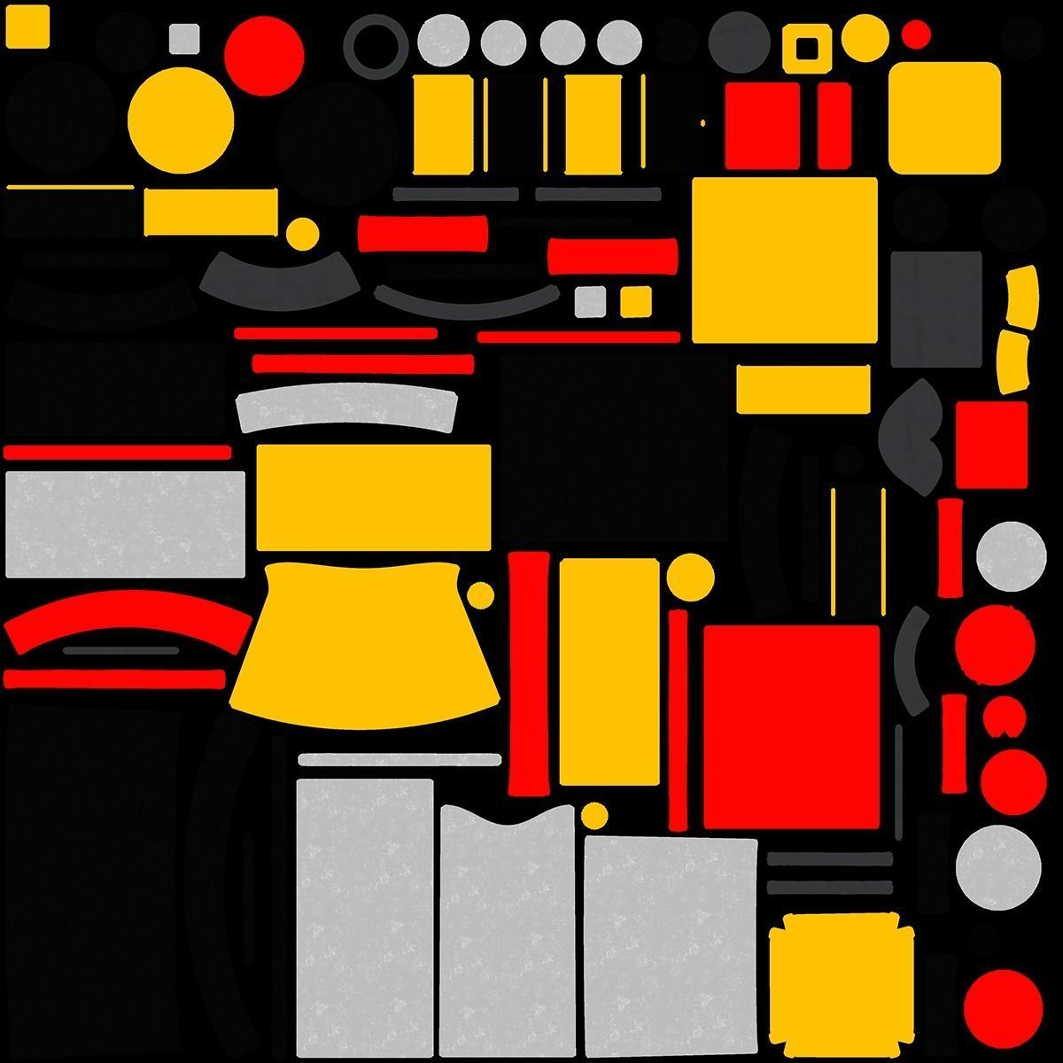 Bollards Pack Low-poly 3D model_33