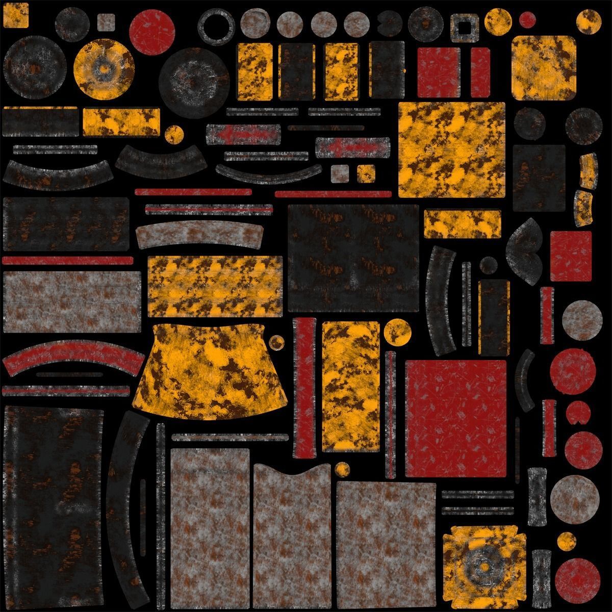 Bollards Pack Low-poly 3D model_32