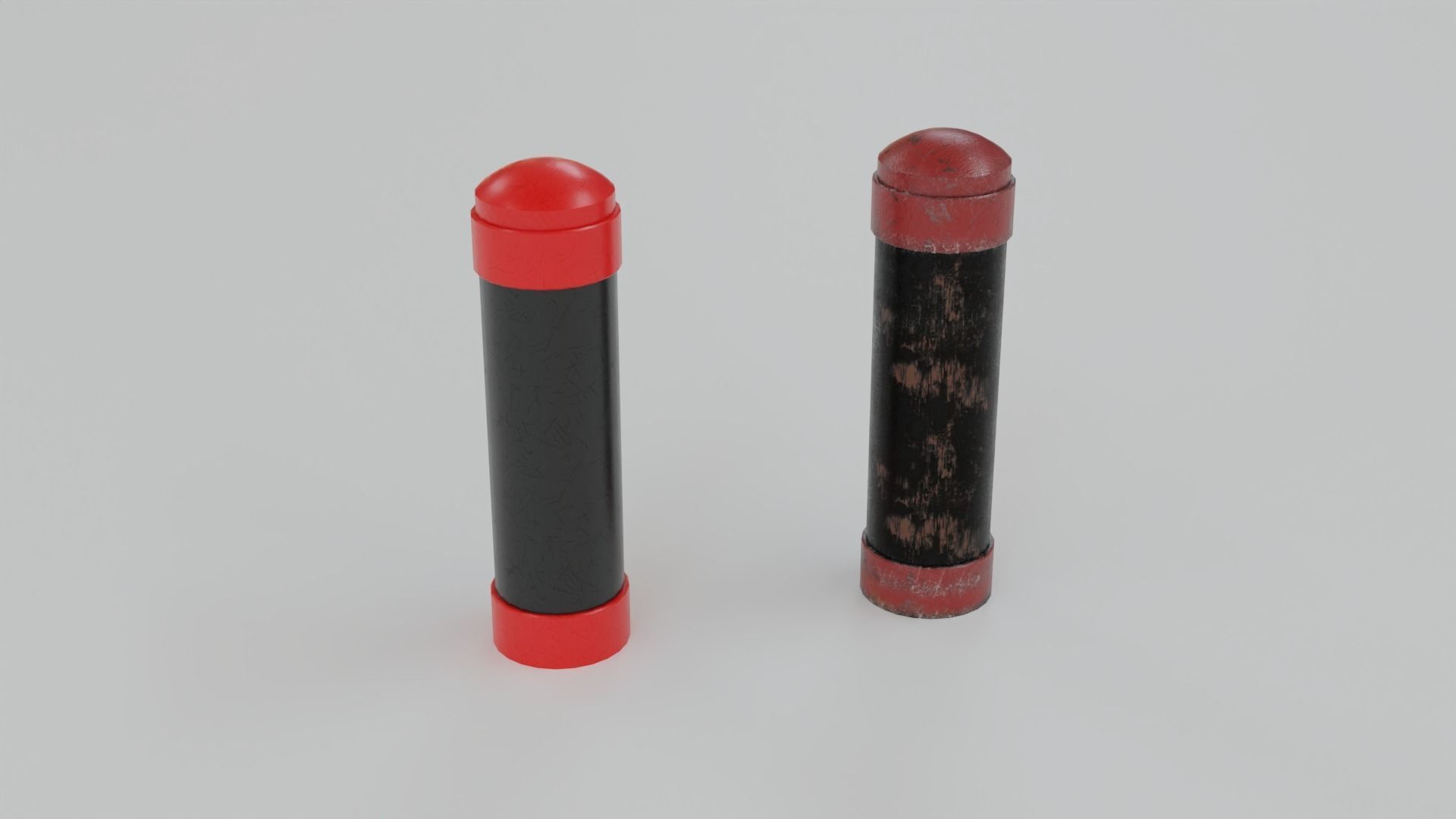 Bollards Pack Low-poly 3D model_5