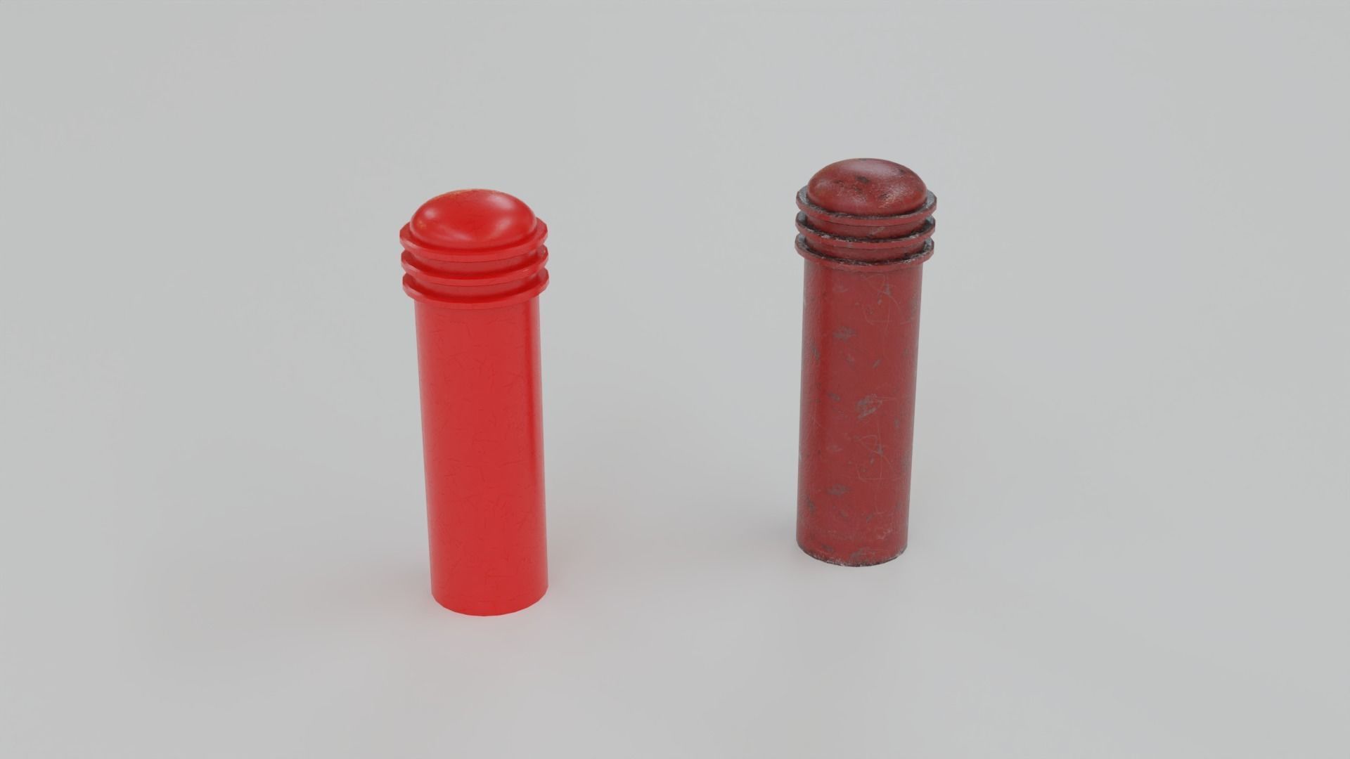 Bollards Pack Low-poly 3D model_16