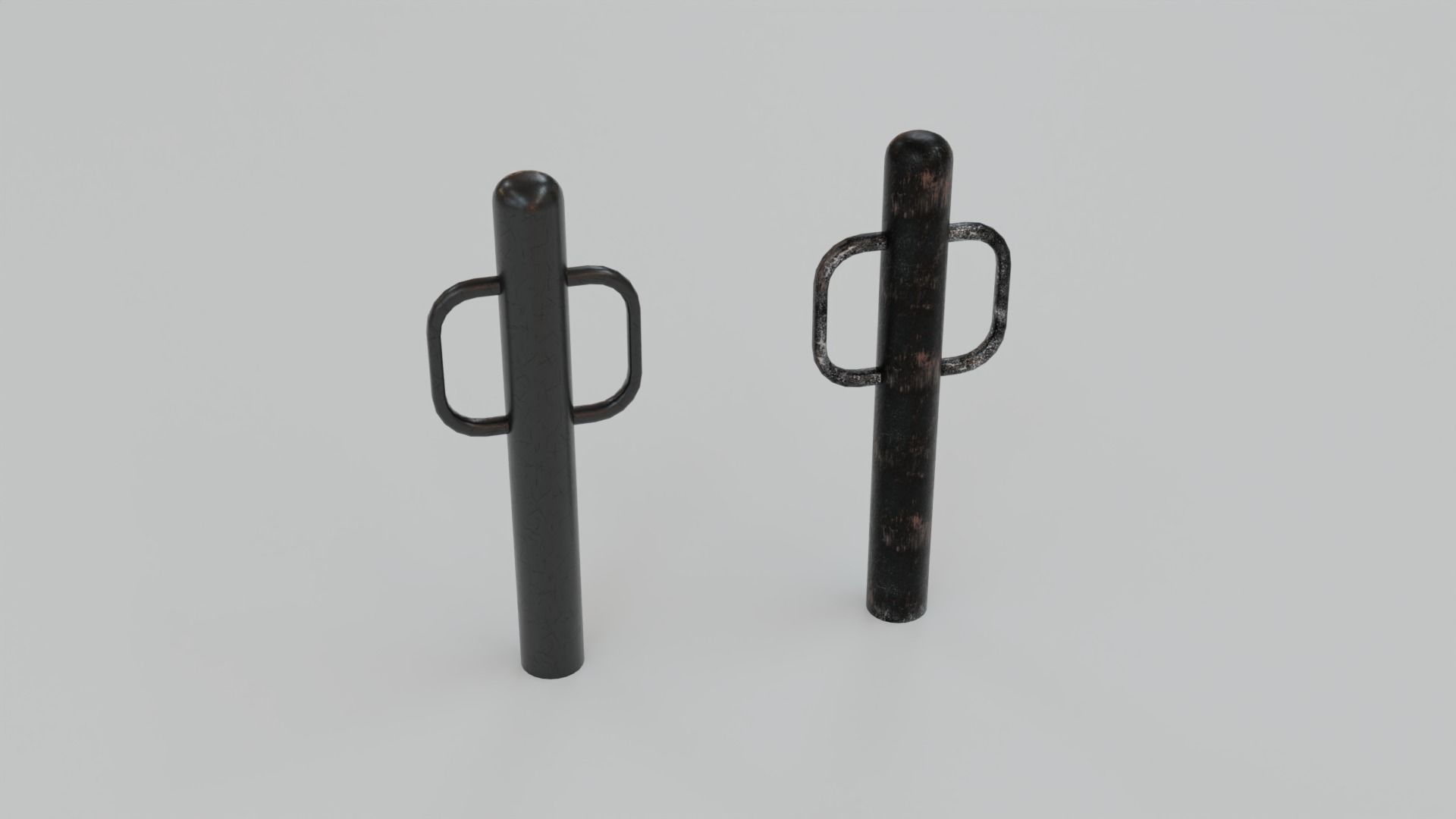 Bollards Pack Low-poly 3D model_2