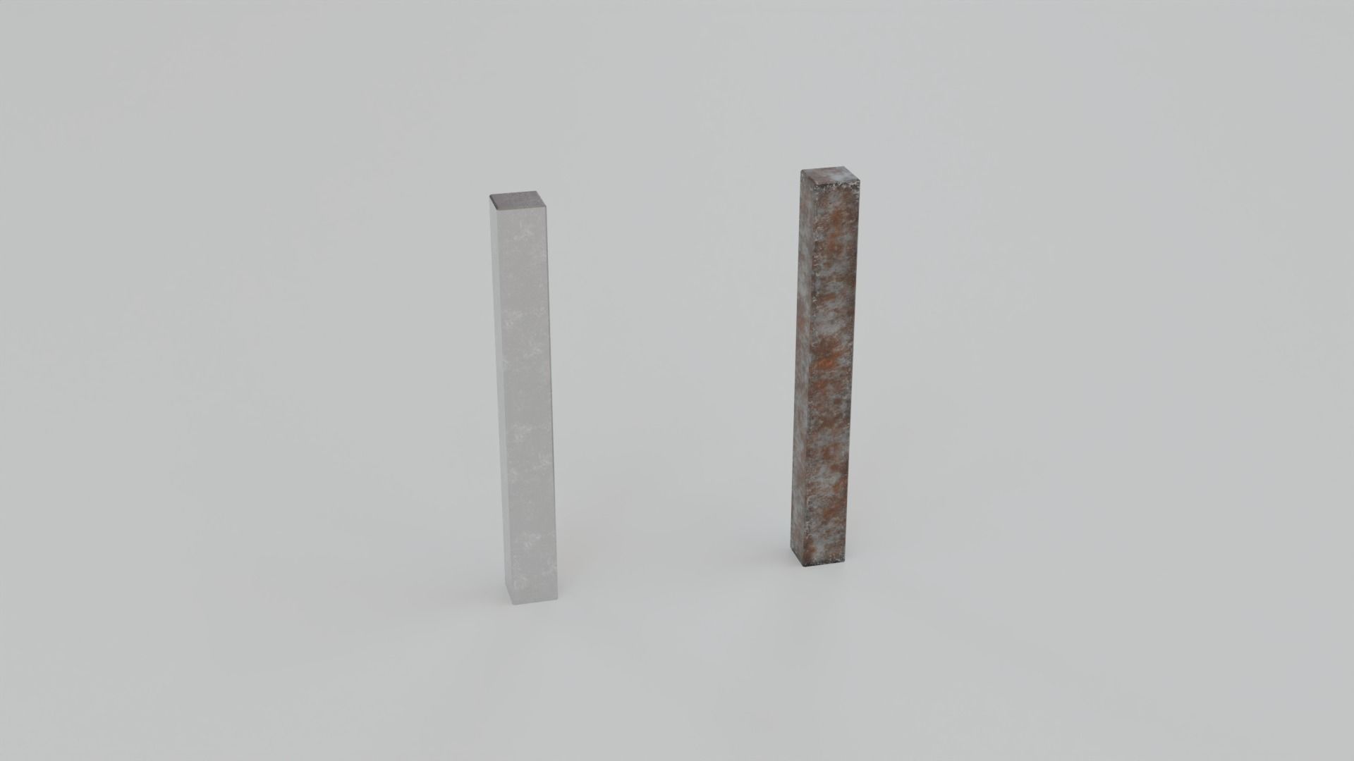 Bollards Pack Low-poly 3D model_13