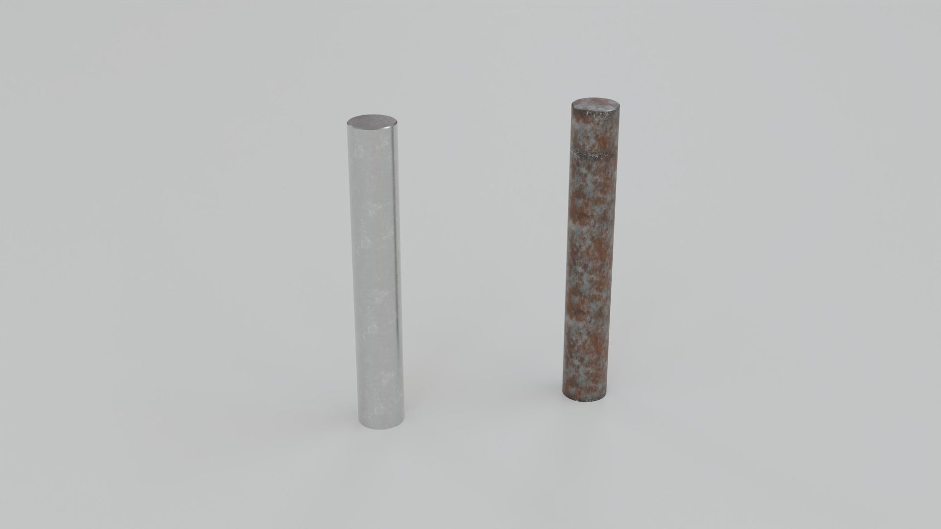 Bollards Pack Low-poly 3D model_9