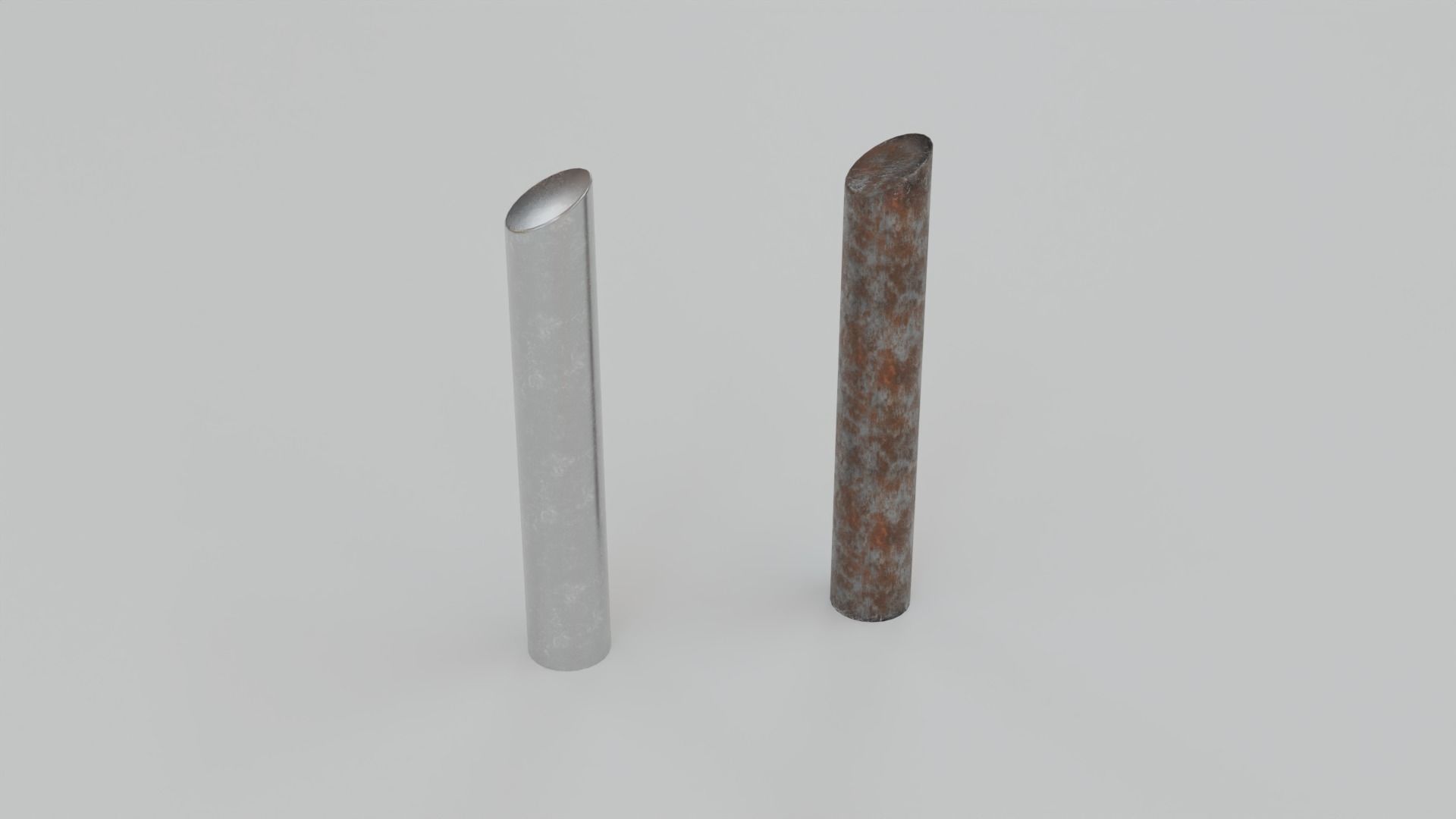 Bollards Pack Low-poly 3D model_1