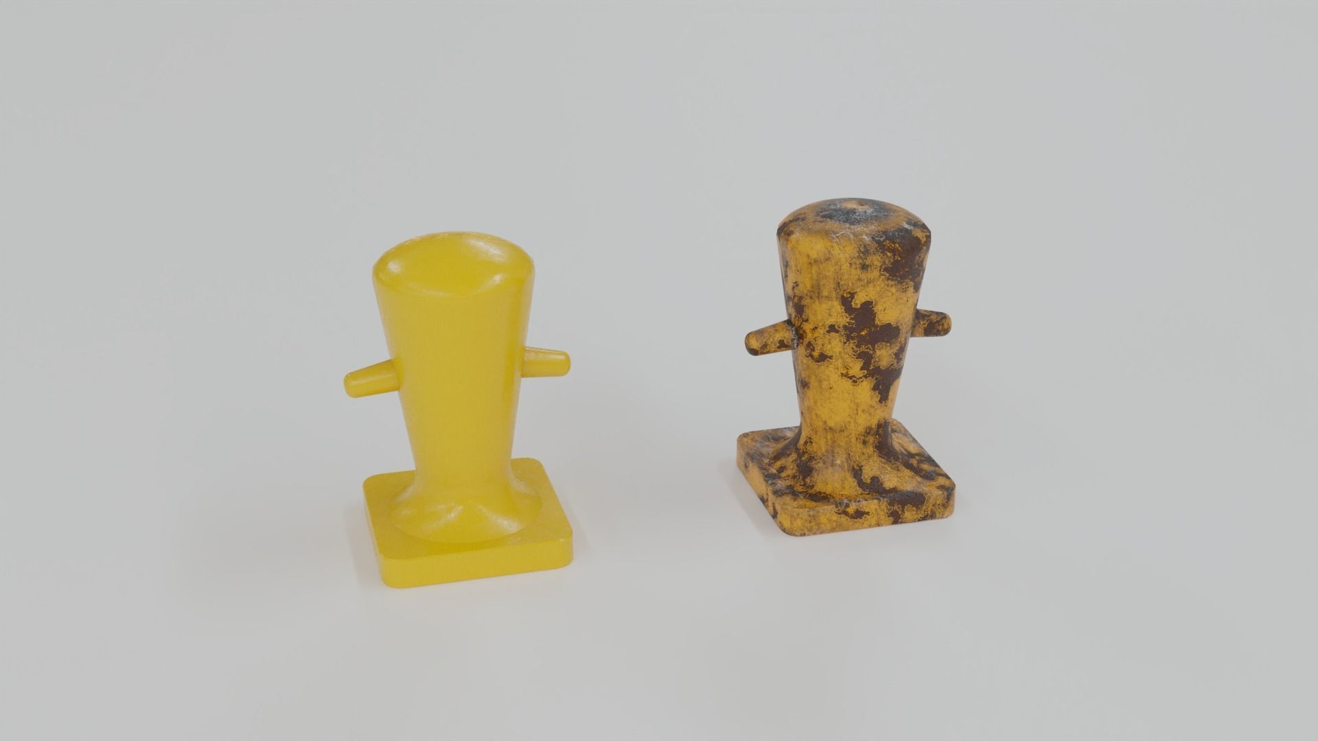 Bollards Pack Low-poly 3D model_10