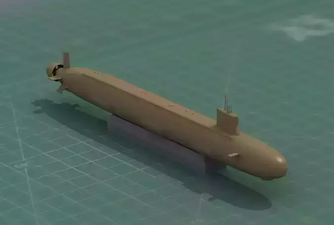 USS Virginia Nuclear Submarine SSN 3D Print STL Model