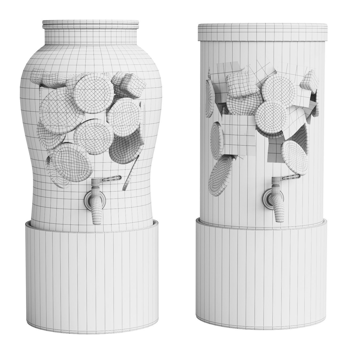 Drink Dispenser Set 3D model_2