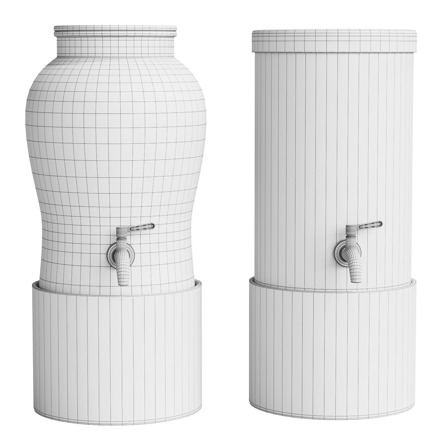 Drink Dispenser Set 3D model_3