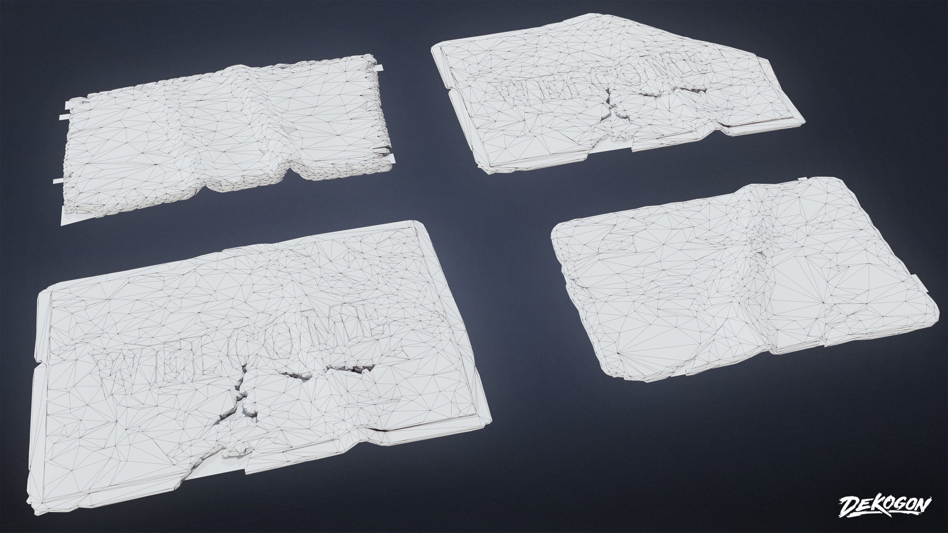 SUBURBS - Doormats 01 - LOW POLY AND NANITE Low-poly 3D model_7