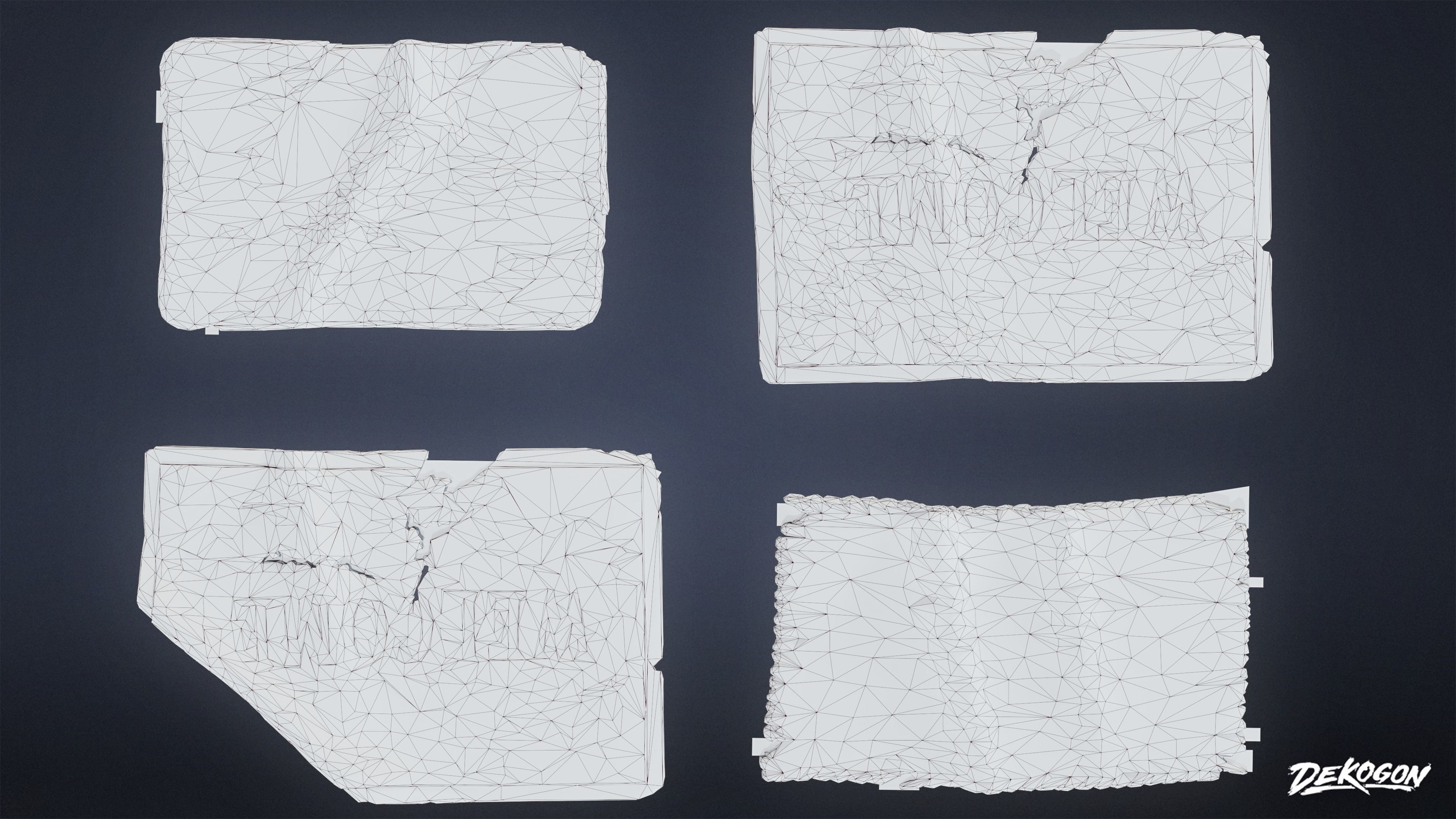 SUBURBS - Doormats 01 - LOW POLY AND NANITE Low-poly 3D model_9