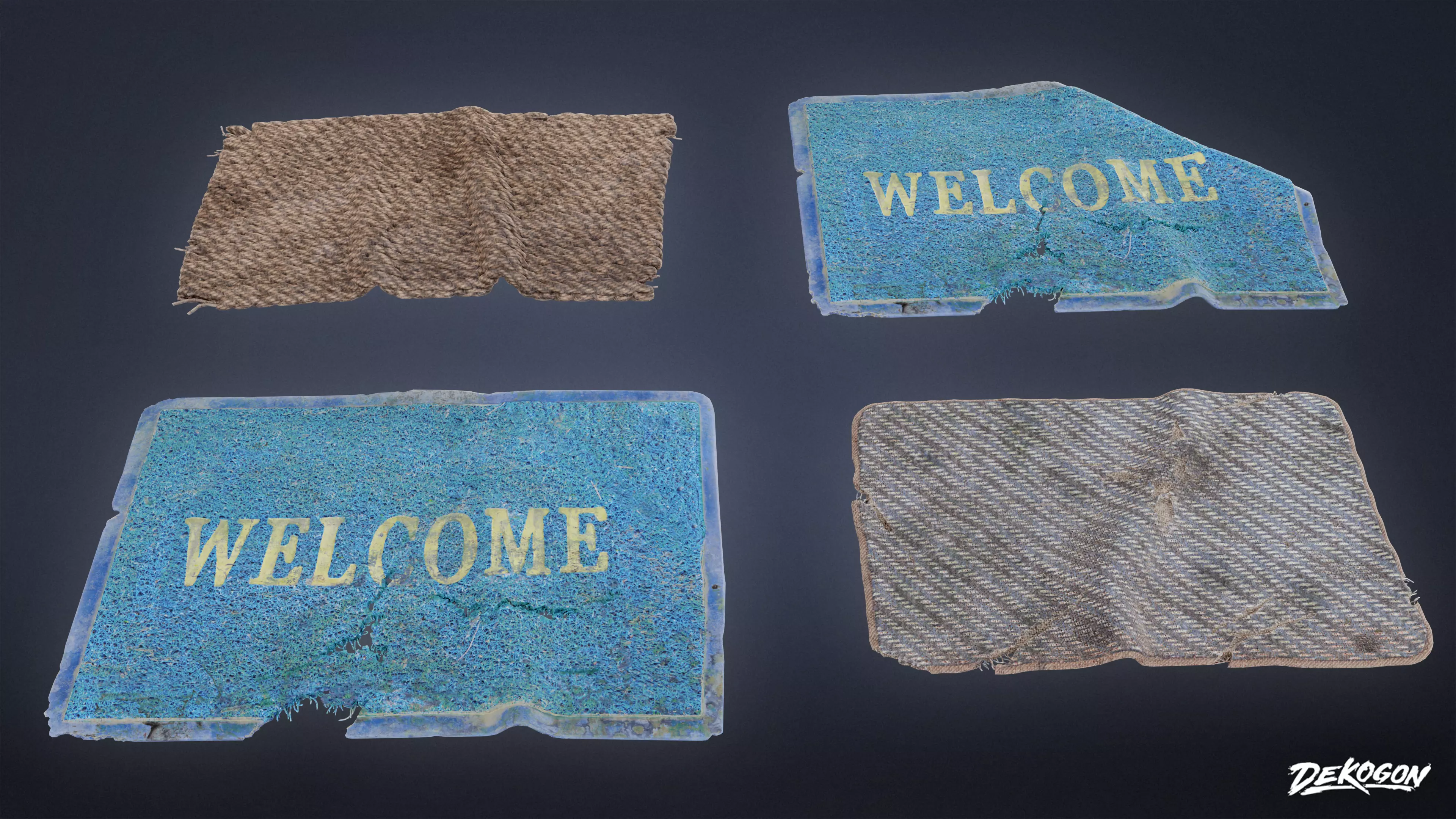 SUBURBS - Doormats 01 - LOW POLY AND NANITE Low-poly 3D model_0