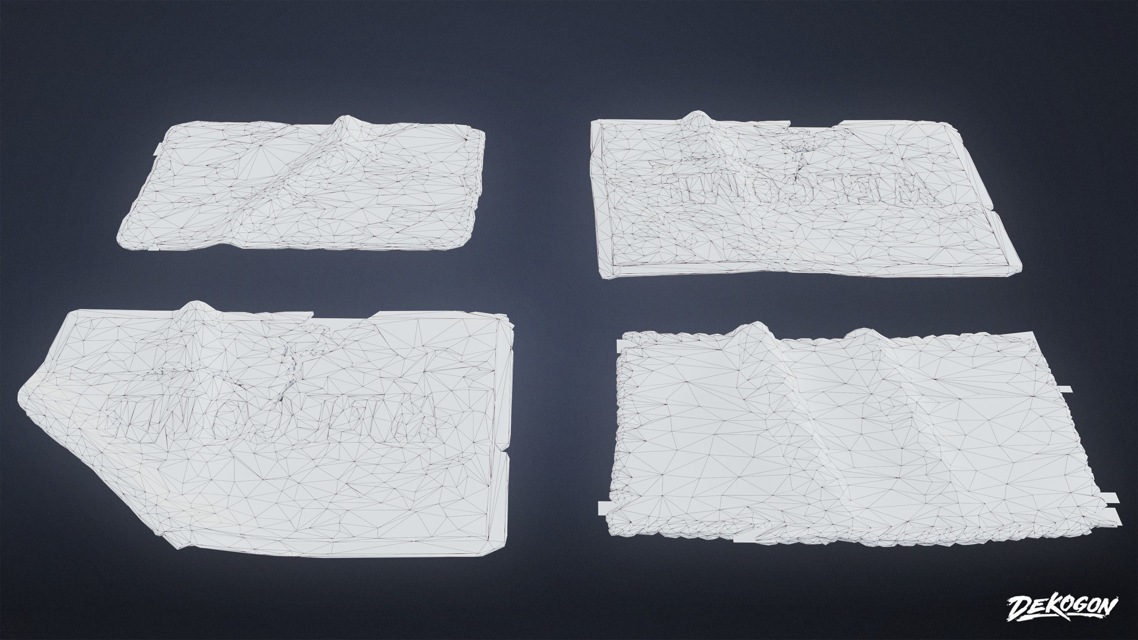 SUBURBS - Doormats 01 - LOW POLY AND NANITE Low-poly 3D model_8