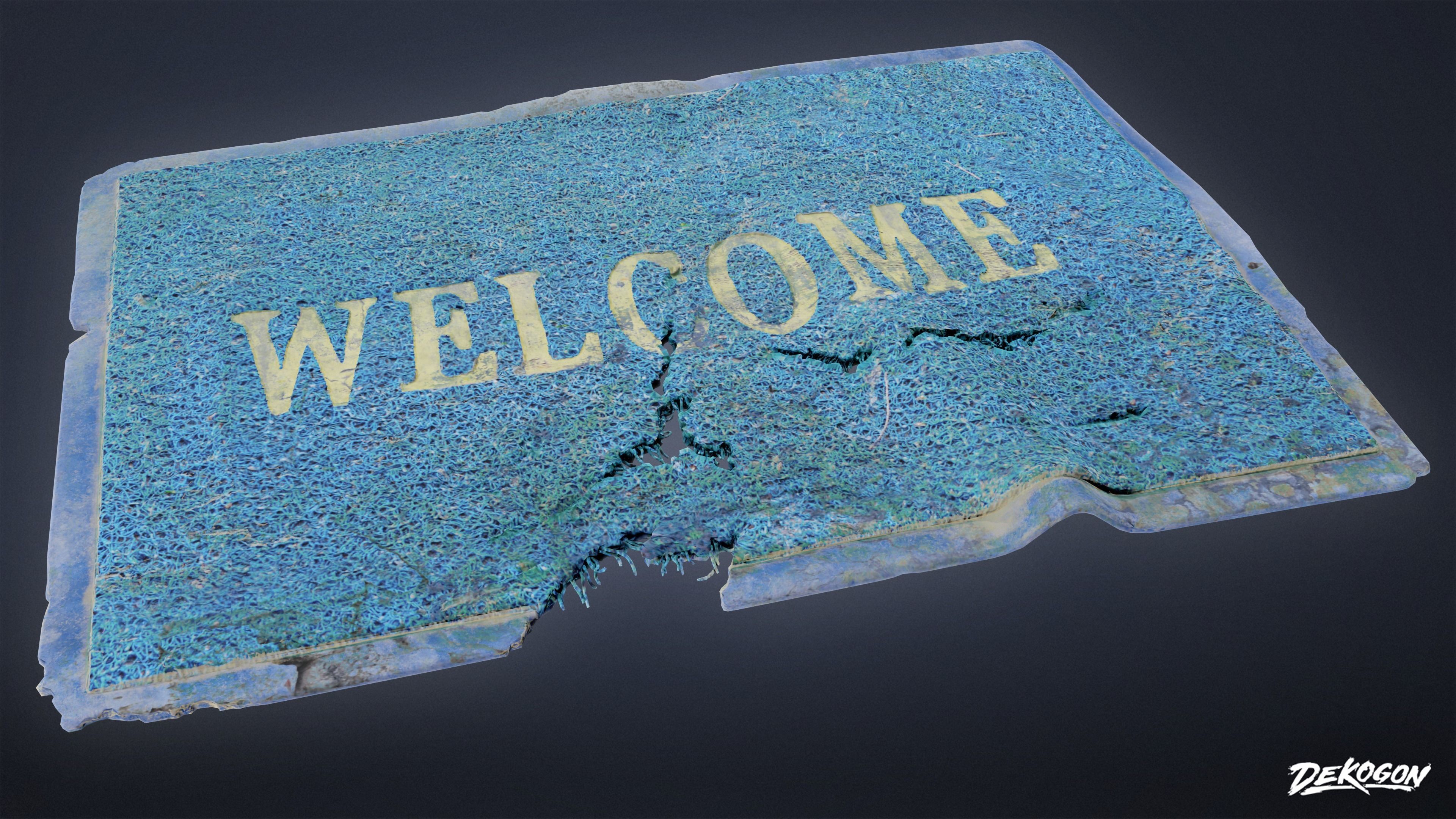 SUBURBS - Doormats 01 - LOW POLY AND NANITE Low-poly 3D model_6