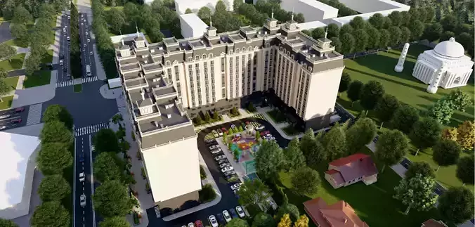 Nine floor residential complex 