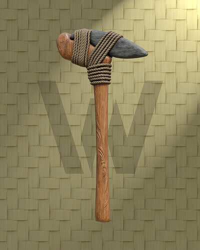 Hawaiian Adze Low-poly 3D model