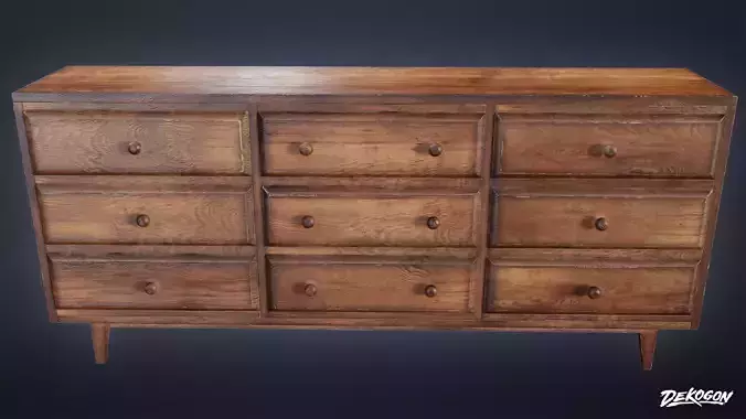 SUBURBS - Dresser 01 - LOW POLY AND NANITE