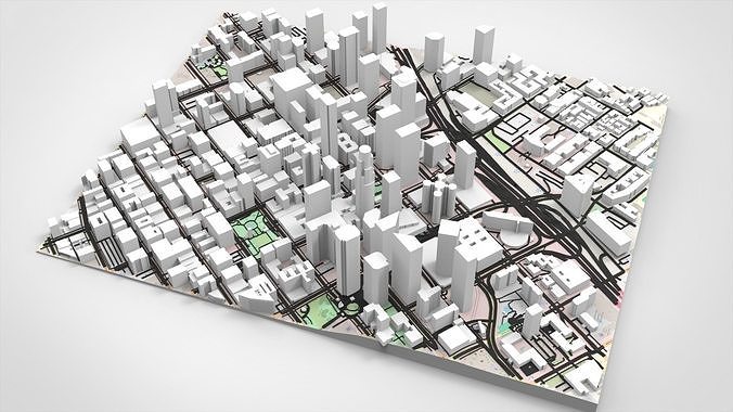 Cityscape Los Angeles United States  3D model