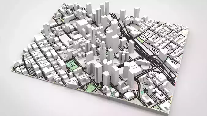 Cityscape Los Angeles United States  3D model