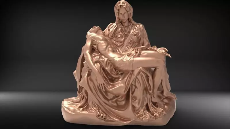 La Pieta Michelangelo Holy Mary and Jesus Christ 3D model