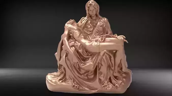 La Pieta Michelangelo  Holy Mary and Jesus Christ 3D model