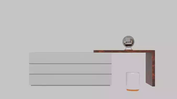 Modern Desk With Accessorie