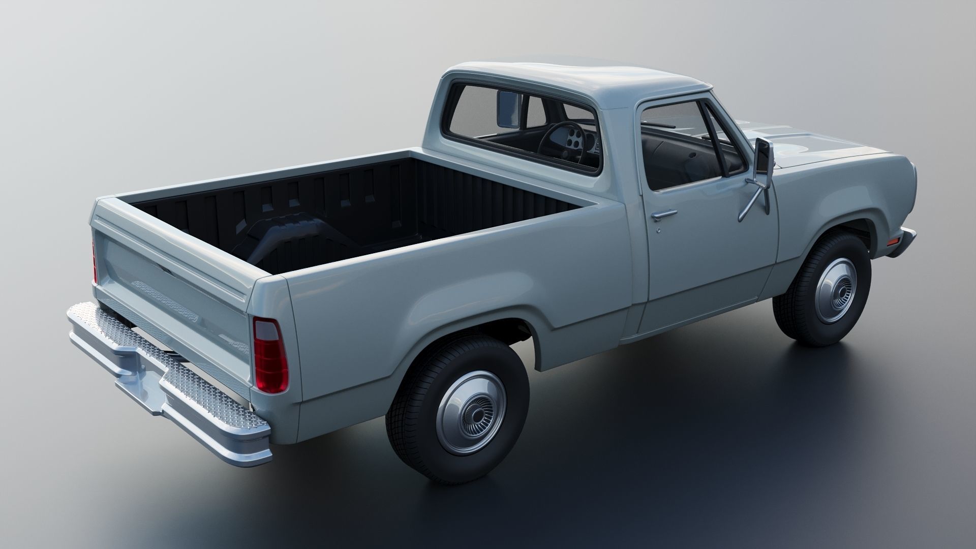Dodge Pickup D100 1972 3D print model_20
