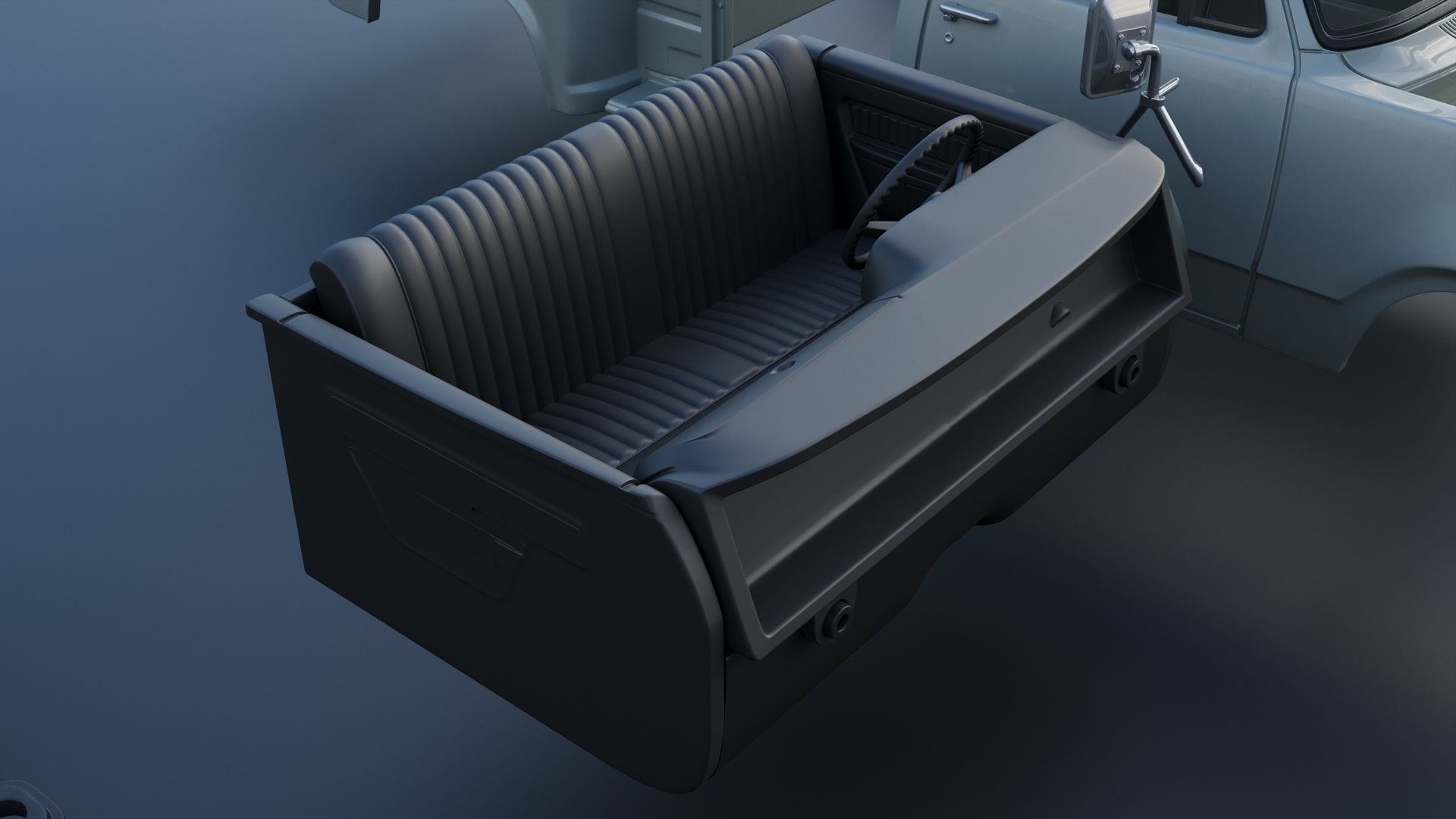 Dodge Pickup D100 1972 3D print model_34