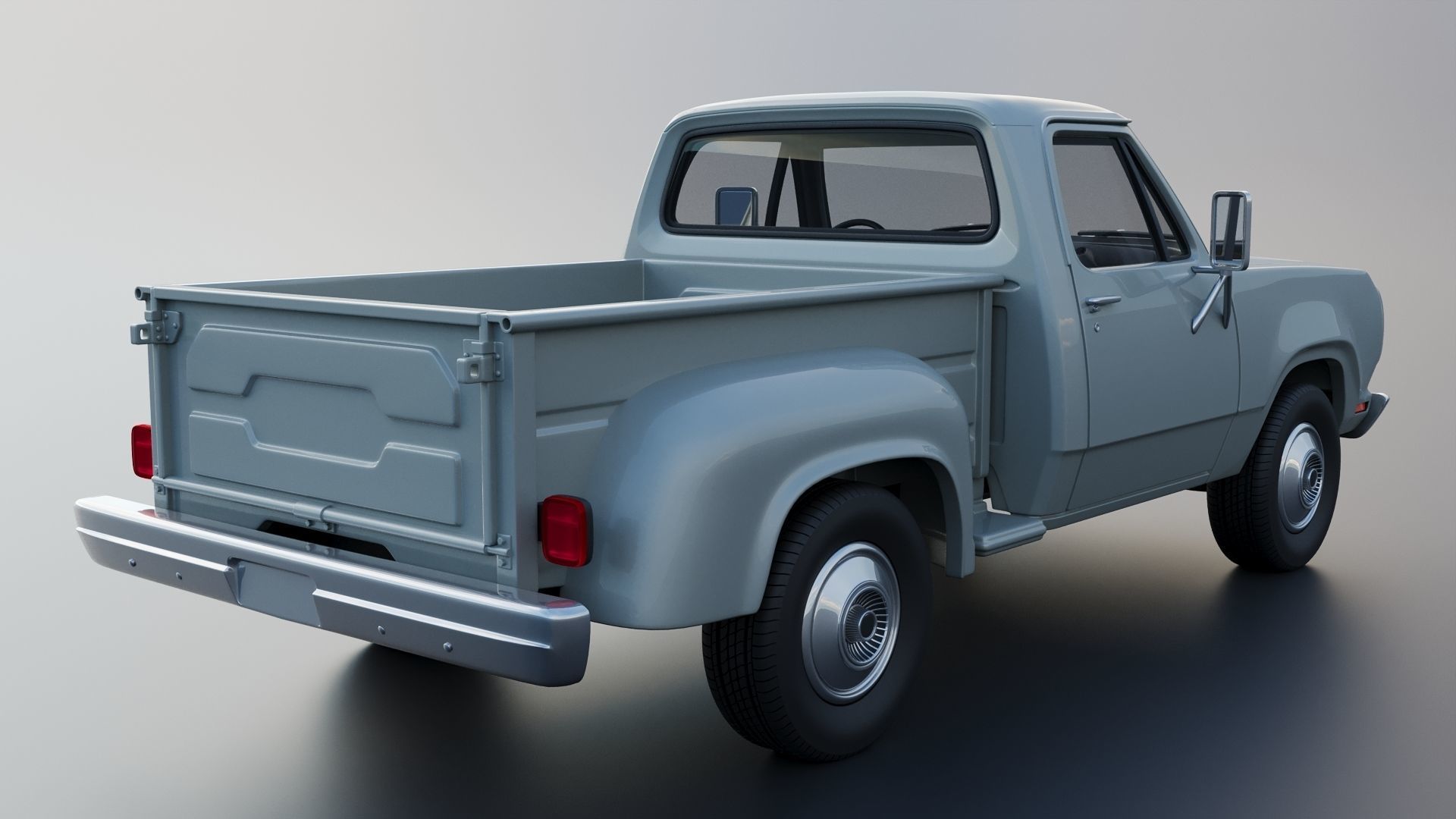 Dodge Pickup D100 1972 3D print model_7