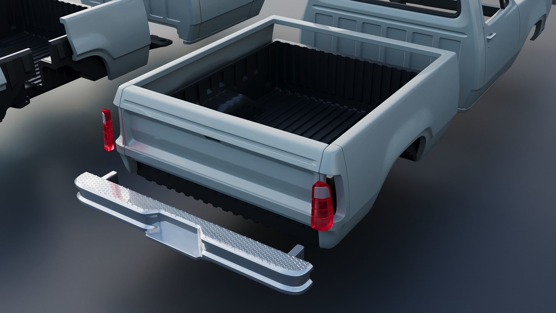 Dodge Pickup D100 1972 3D print model_31