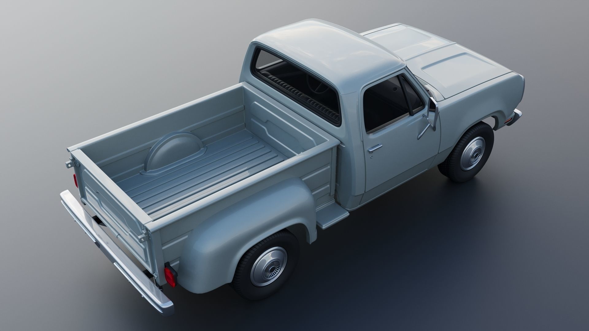 Dodge Pickup D100 1972 3D print model_8