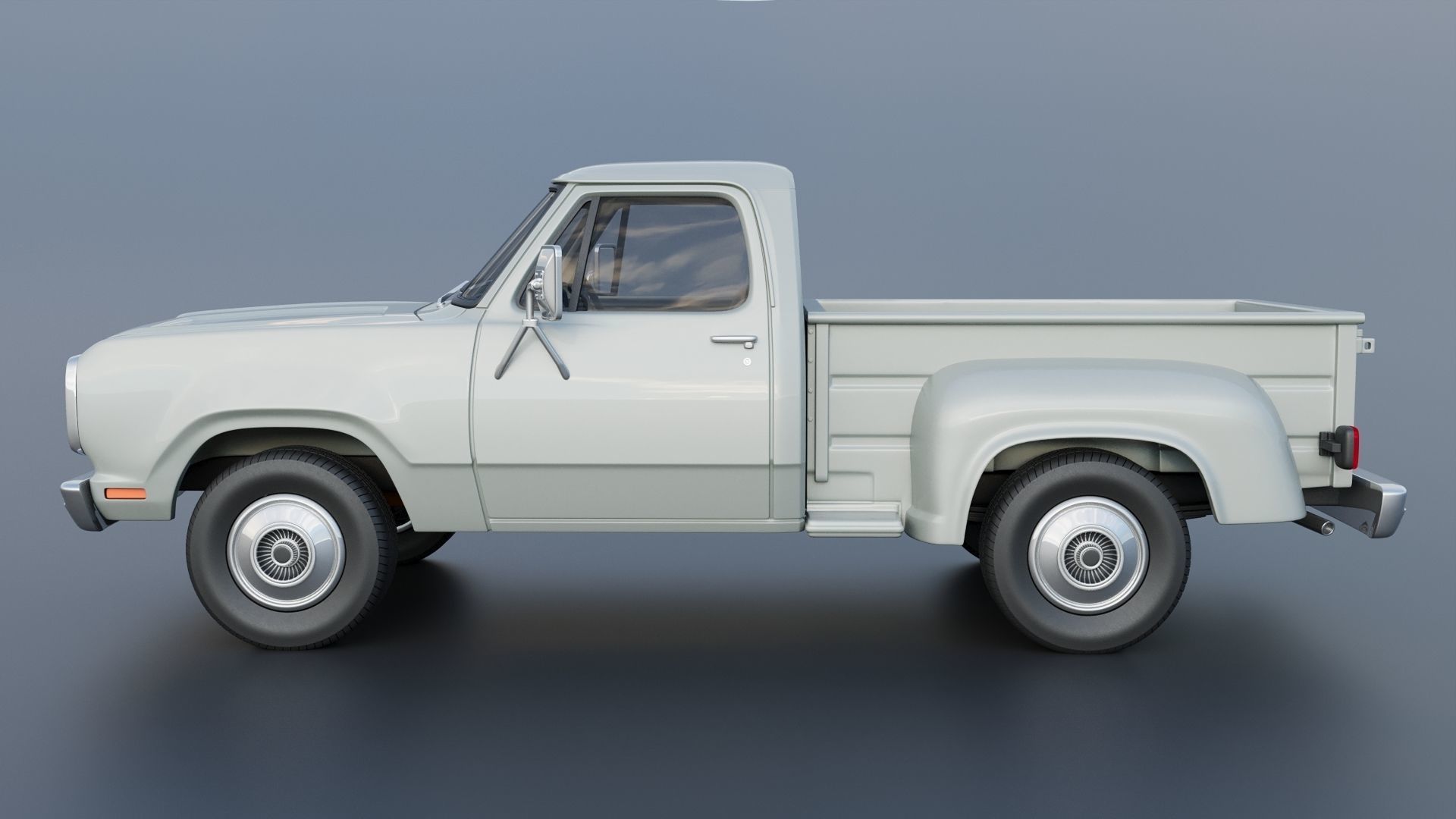 Dodge Pickup D100 1972 3D print model_4