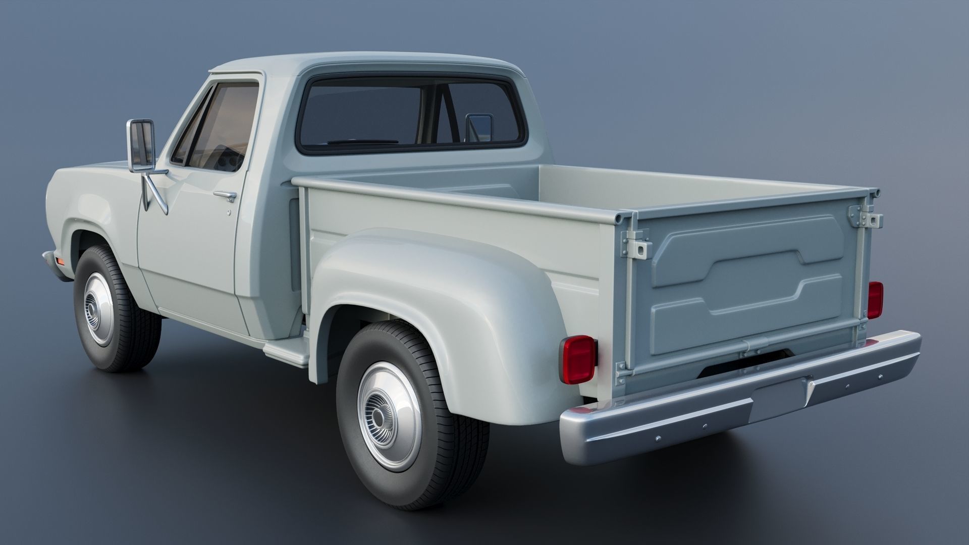 Dodge Pickup D100 1972 3D print model_5