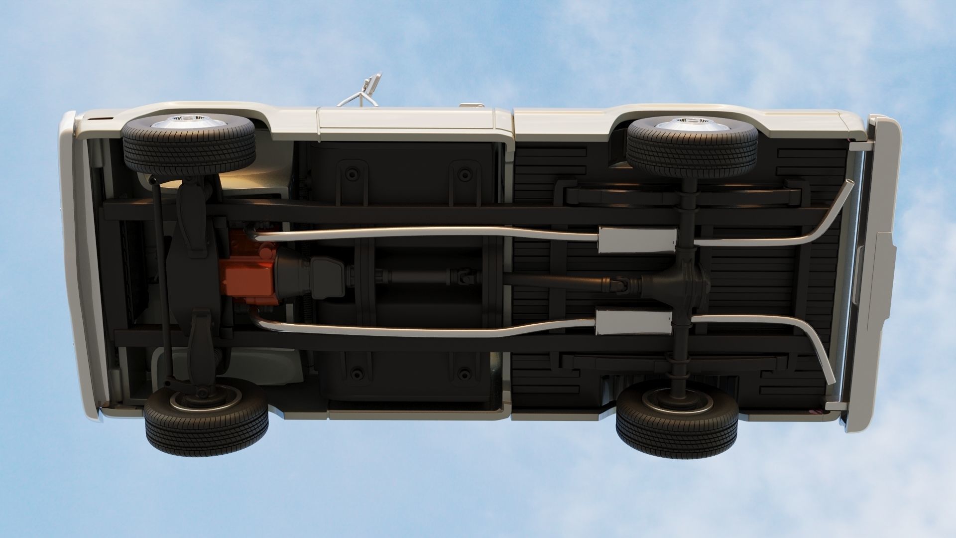 Dodge Pickup D100 1972 3D print model_24