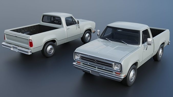Dodge Pickup D100 1972 3D print model 3
