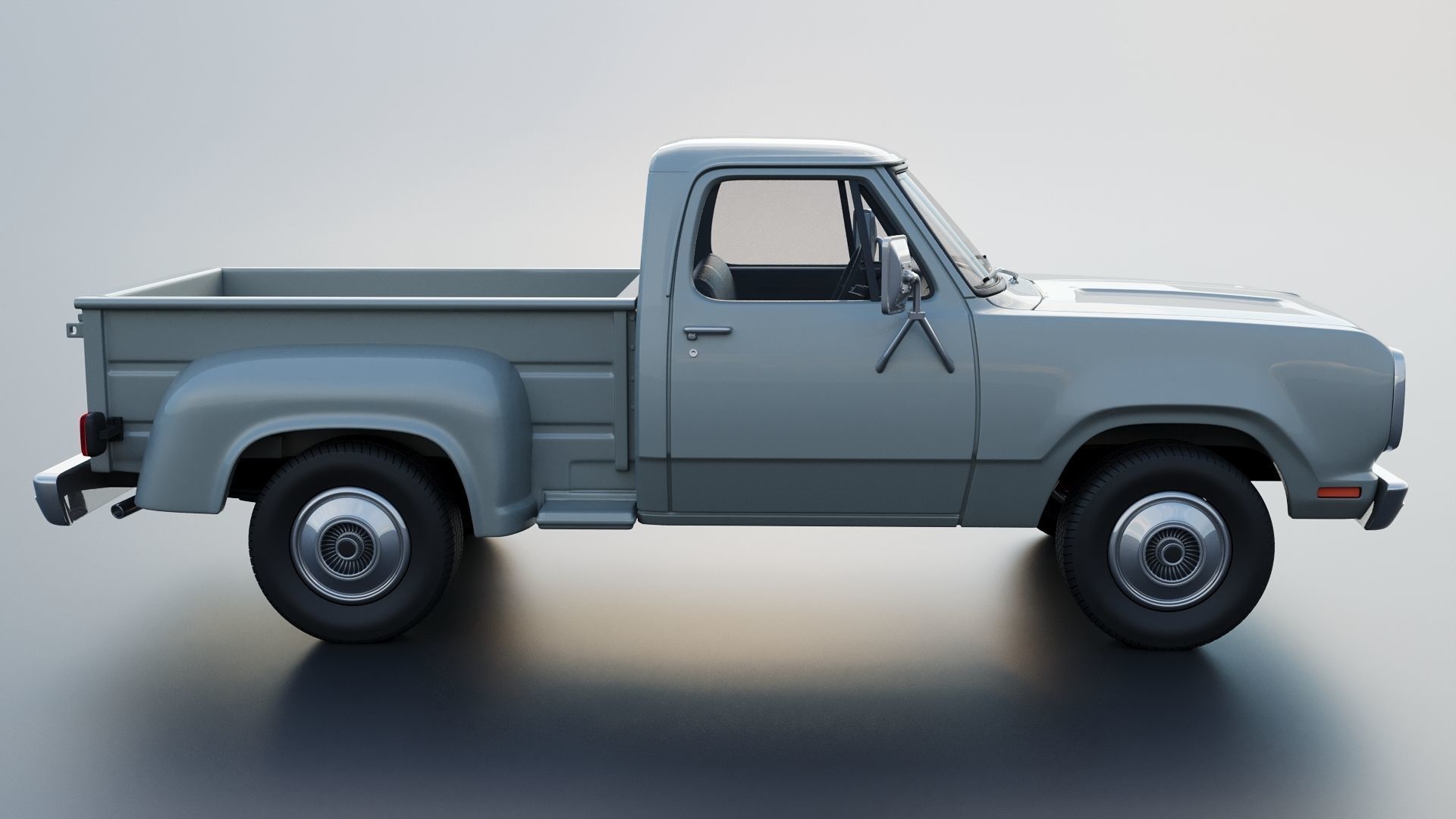 Dodge Pickup D100 1972 3D print model_9