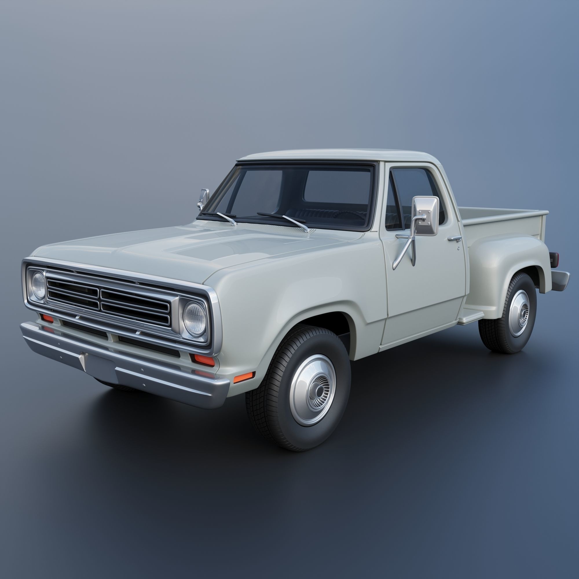 Dodge Pickup D100 1972 3D model 3D printable | CGTrader