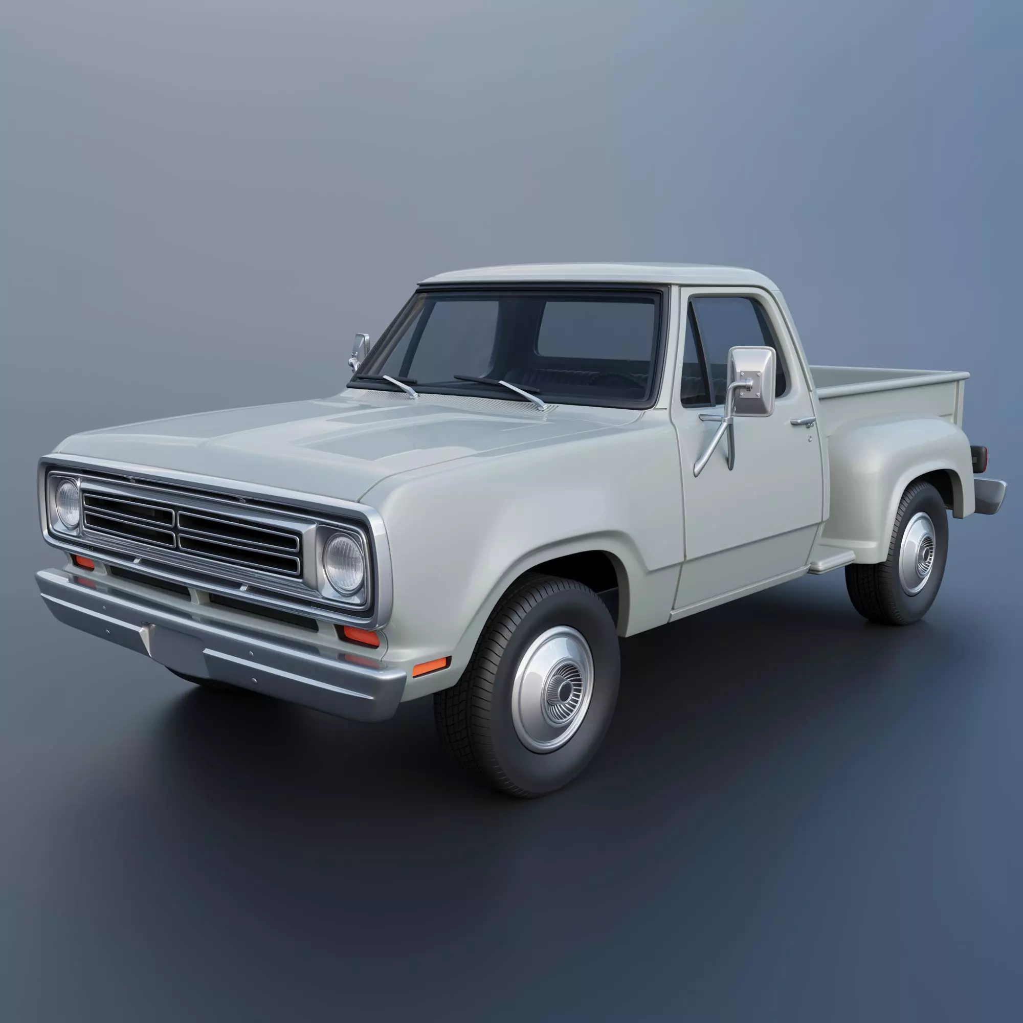 Dodge Pickup D100 1972 3D print model_0