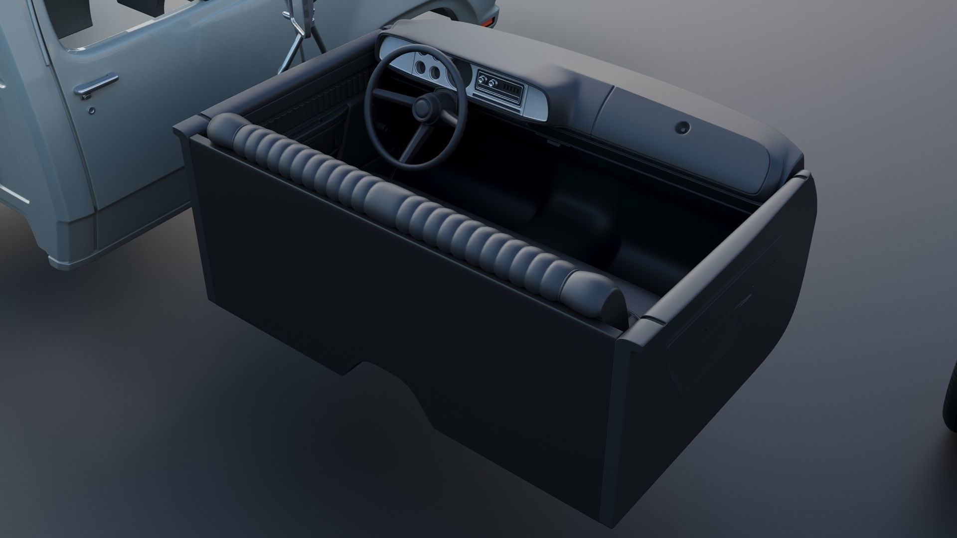 Dodge Pickup D100 1972 3D print model_35