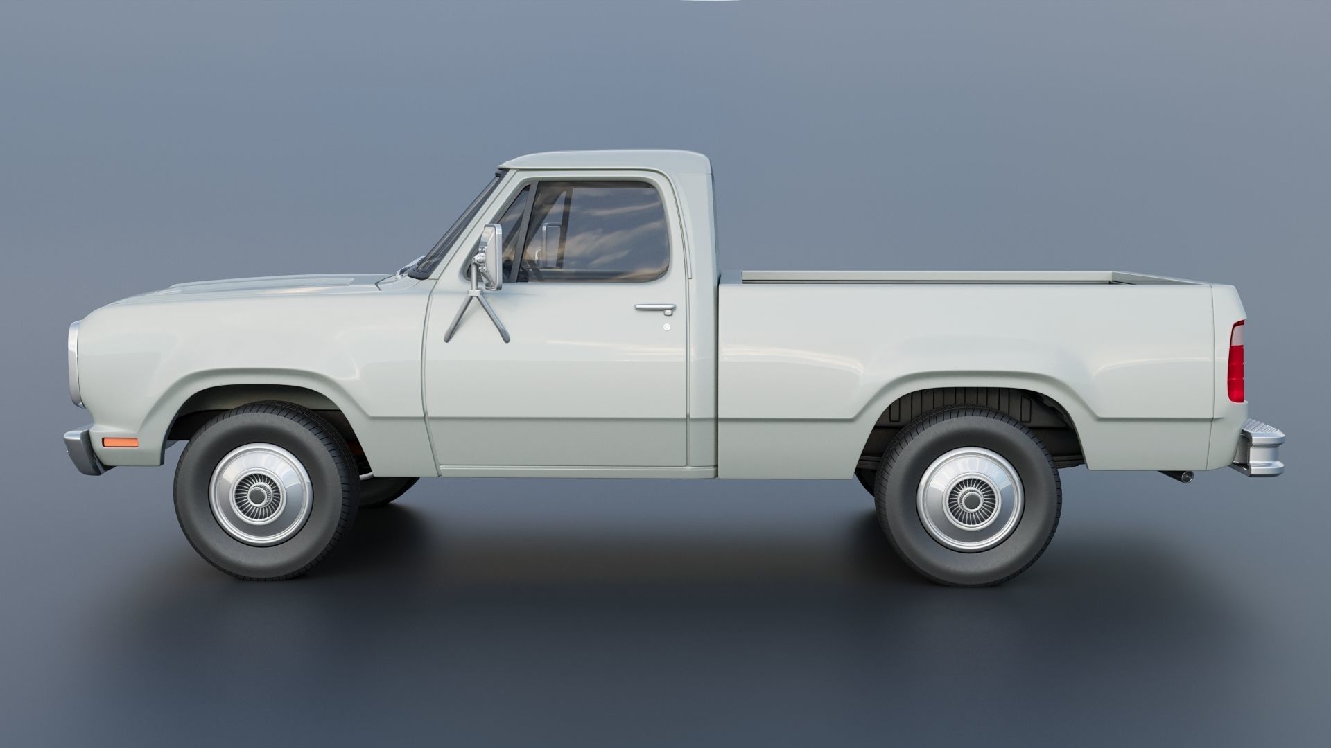 Dodge Pickup D100 1972 3D print model_17