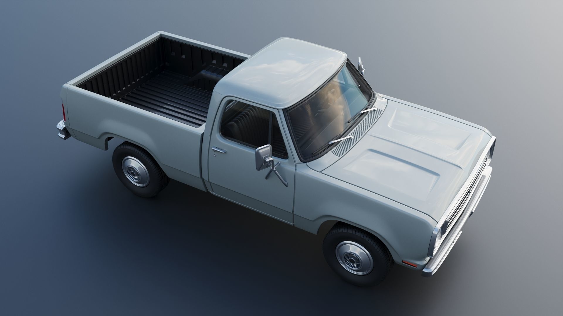 Dodge Pickup D100 1972 3D print model_23