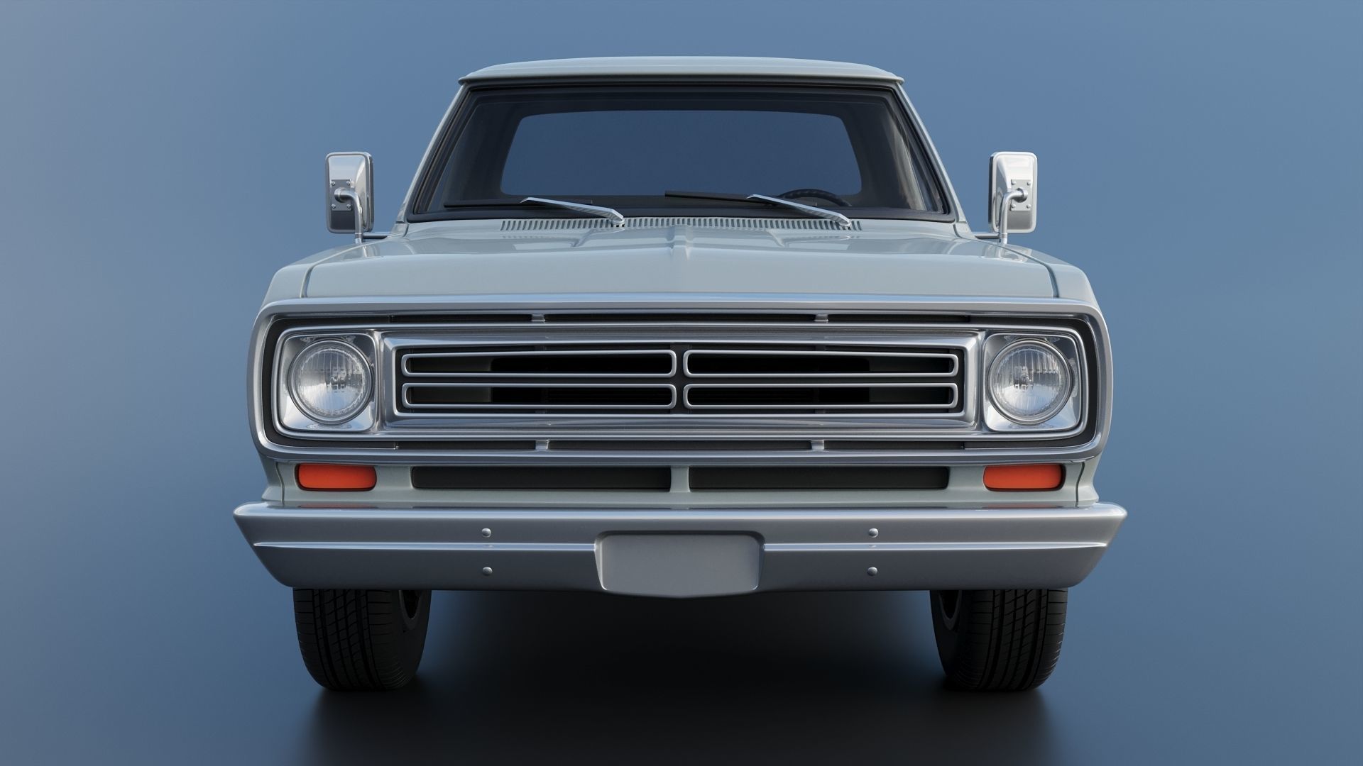 Dodge Pickup D100 1972 3D print model_11