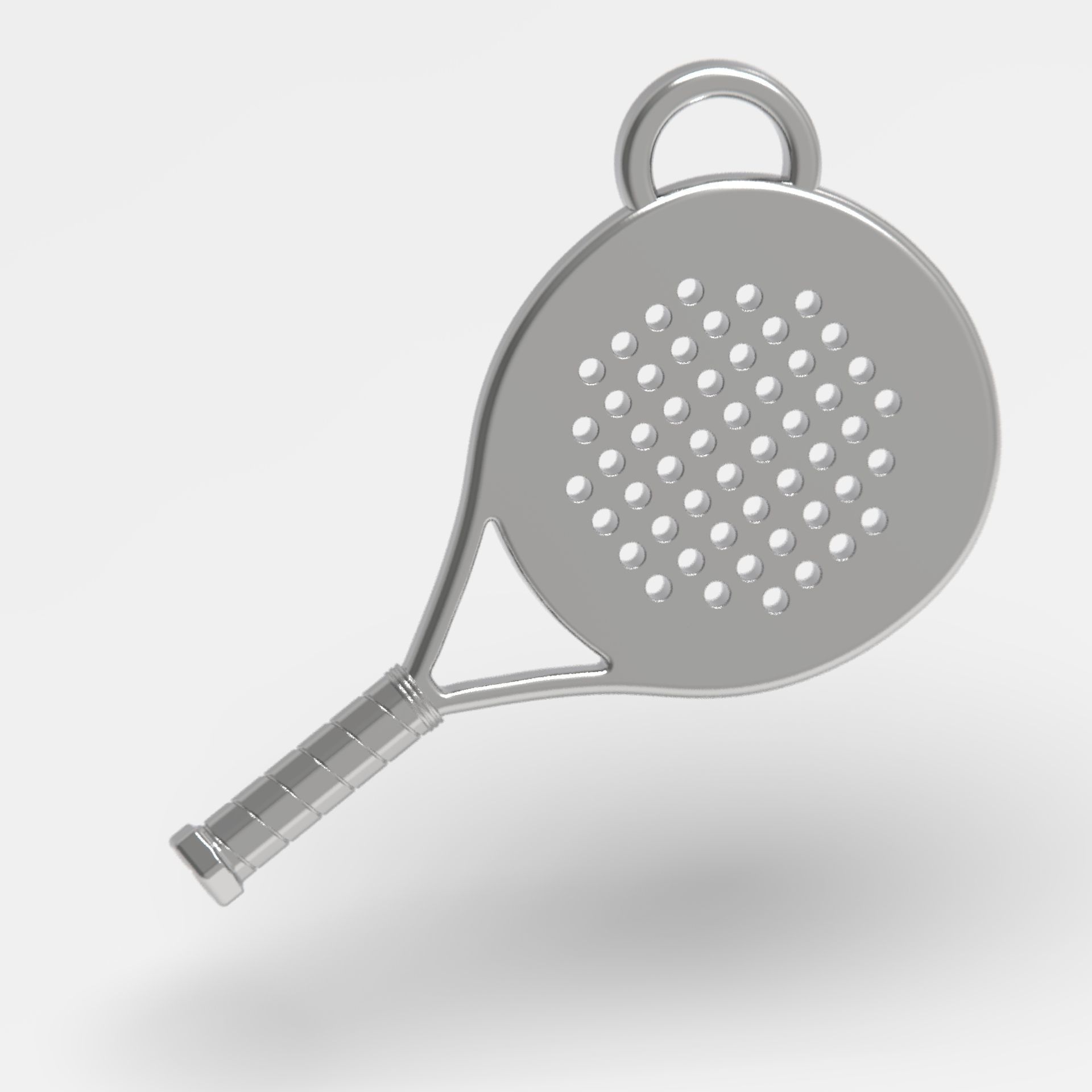 Paddle Tennis Racket Keychain 3D print model_11