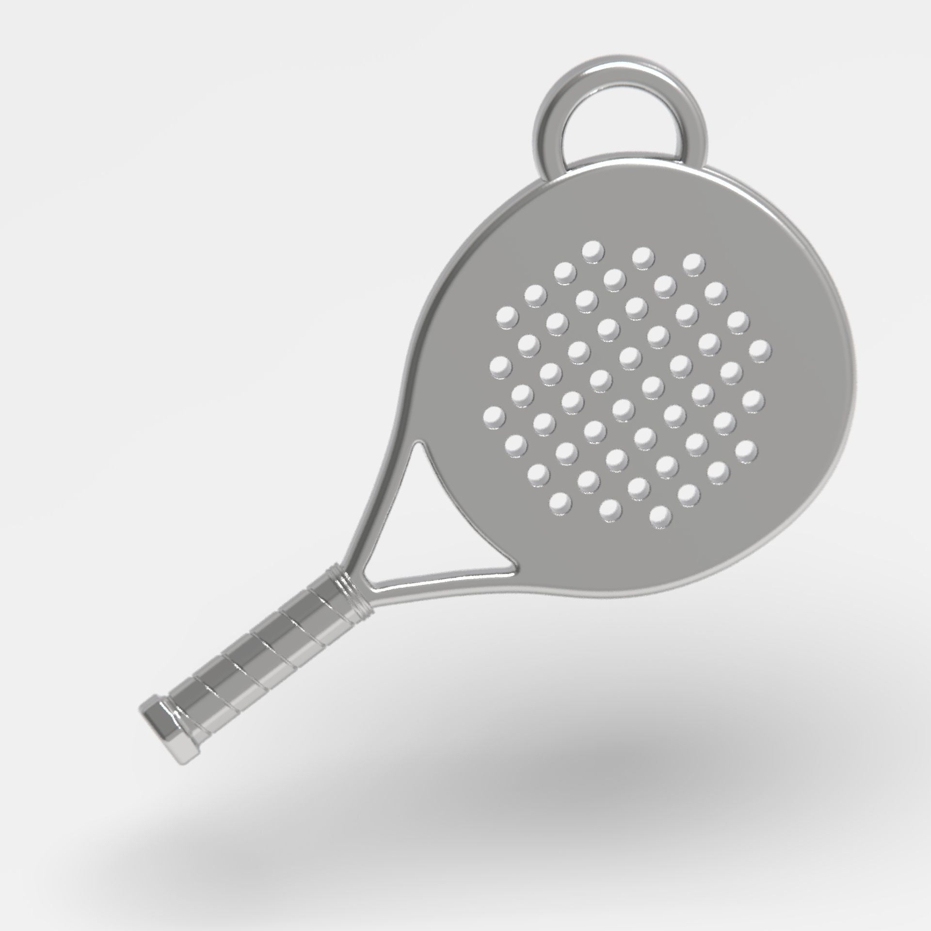 Paddle Tennis Racket Keychain 3D print model_5
