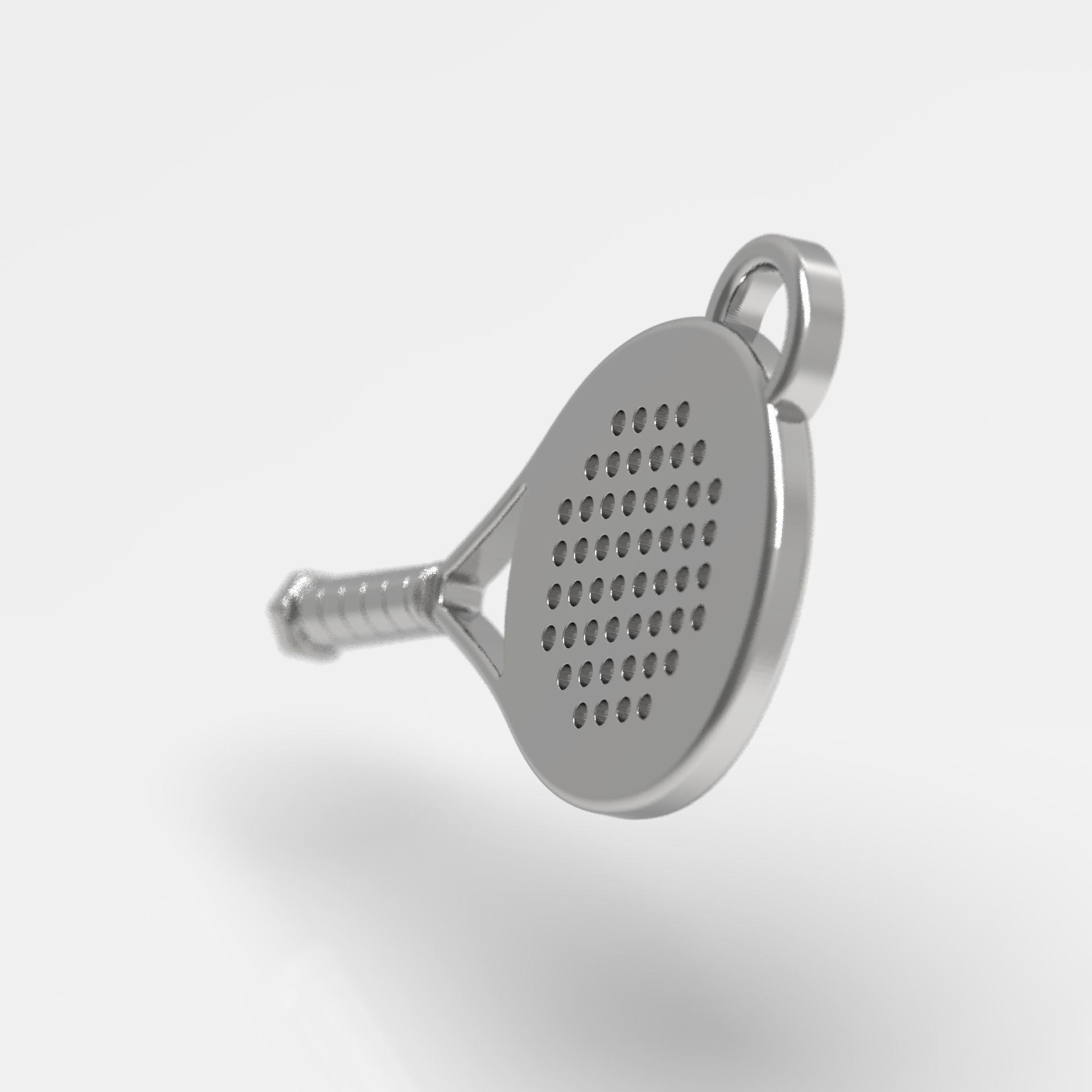 Paddle Tennis Racket Keychain 3D print model_6
