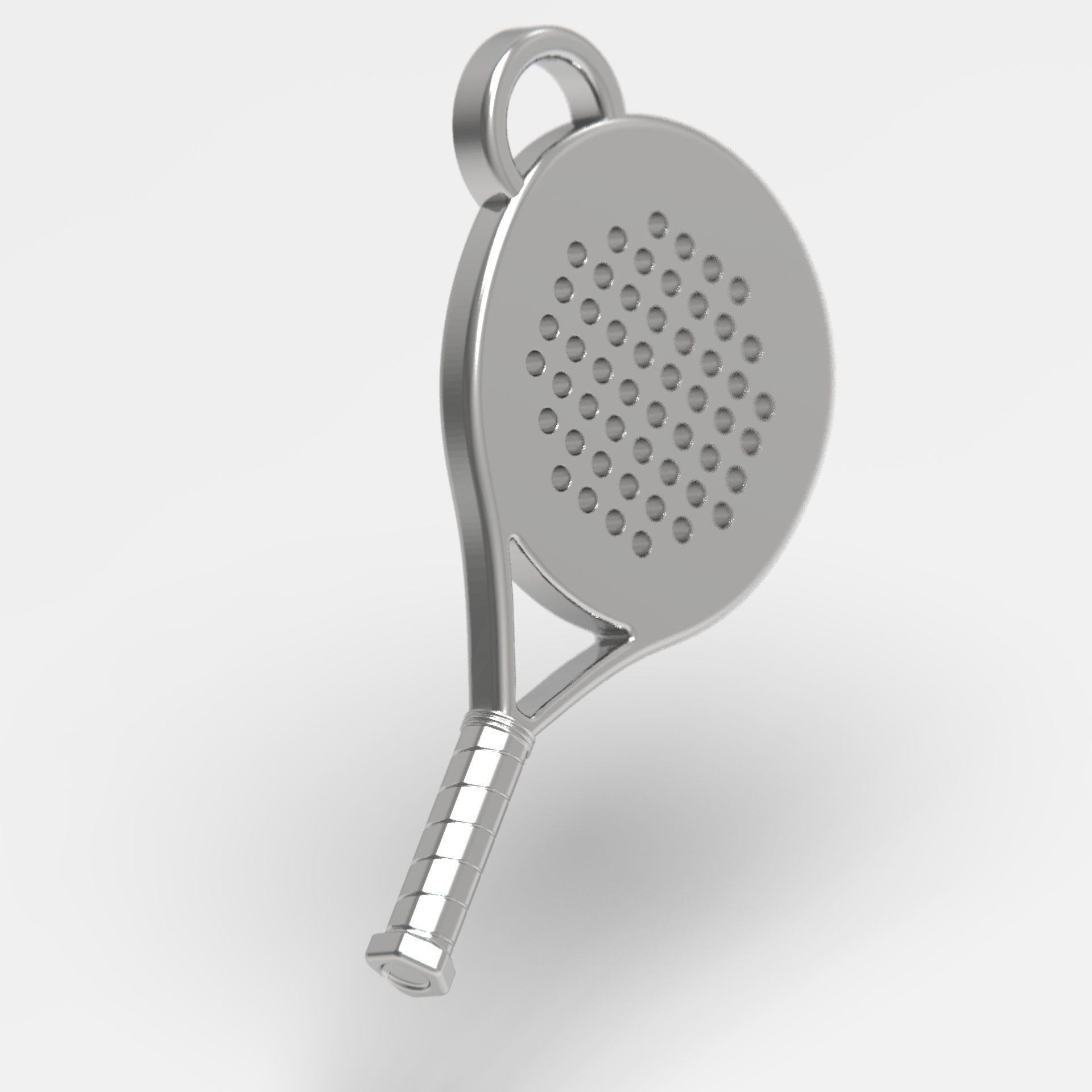 Paddle Tennis Racket Keychain 3D print model_10