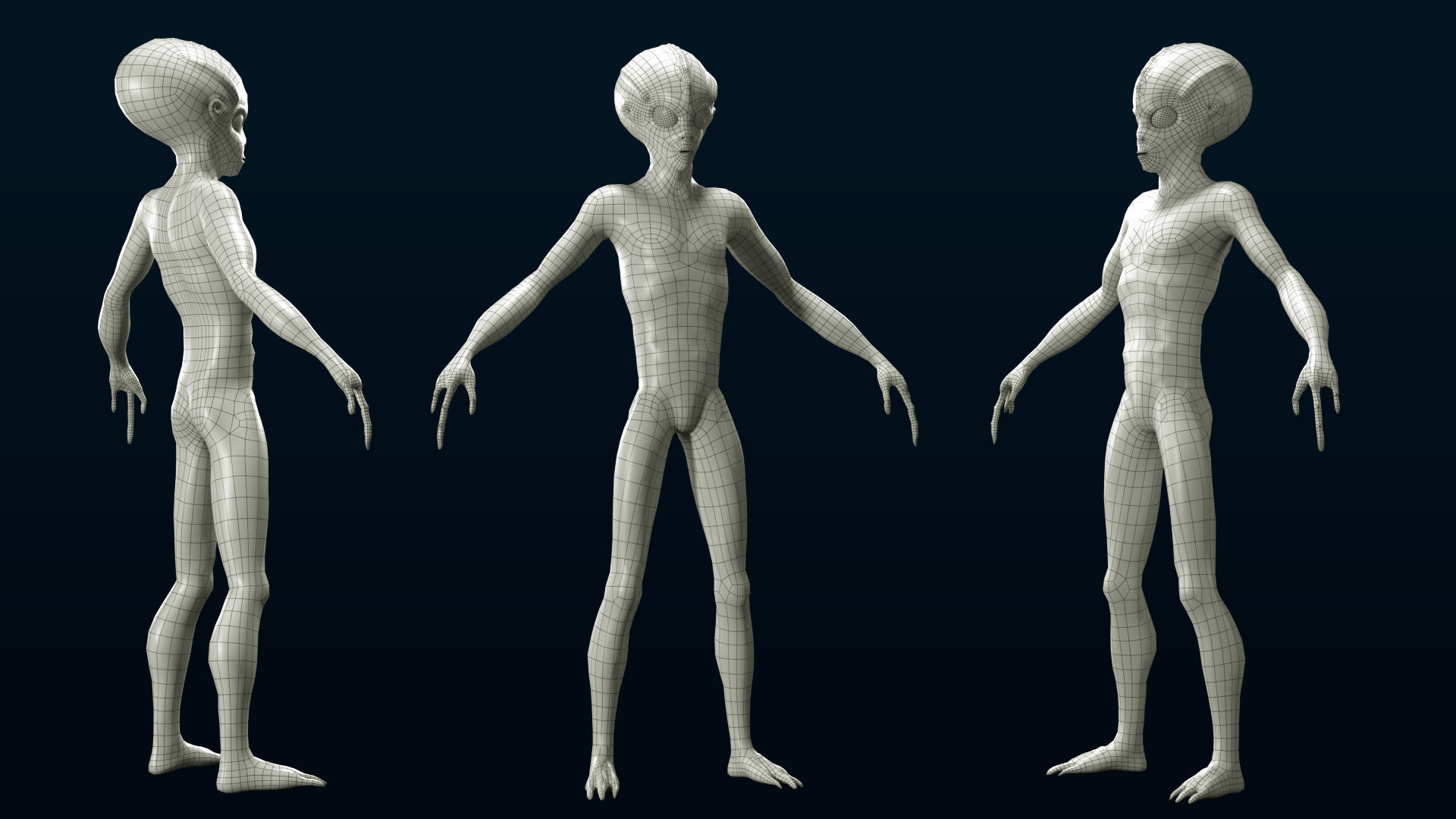 Alien Character 3D model_7