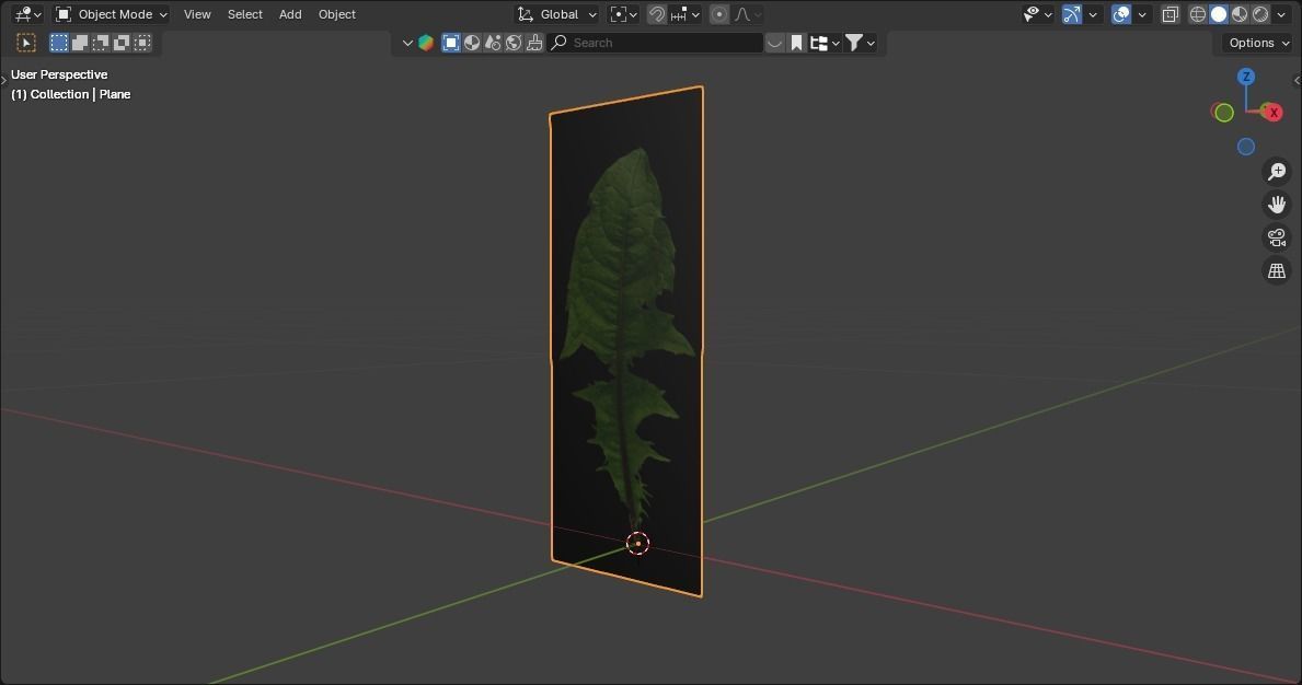 low poly middle grass Low-poly 3D model_2