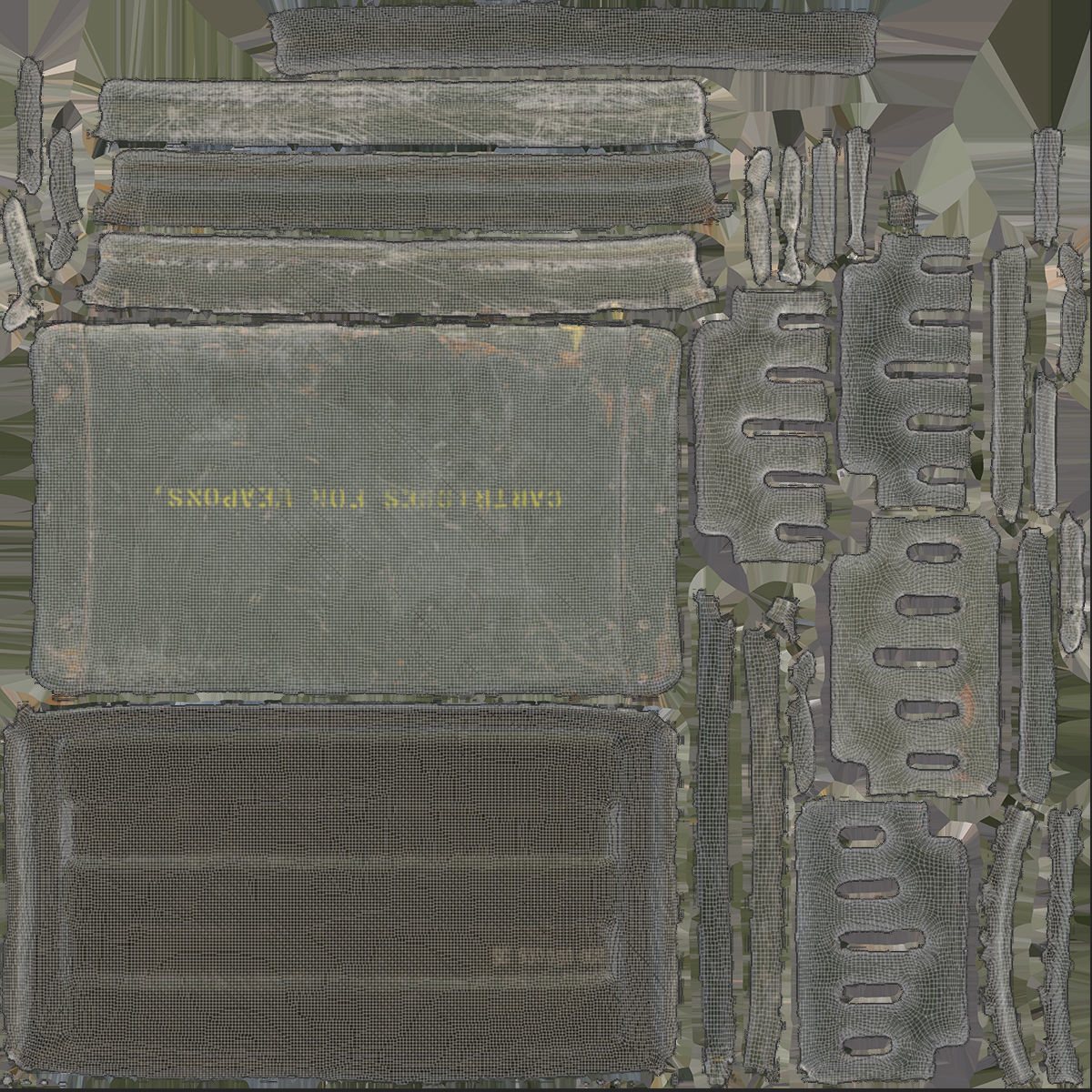 Military Ammo Box Low-poly 3D model_9